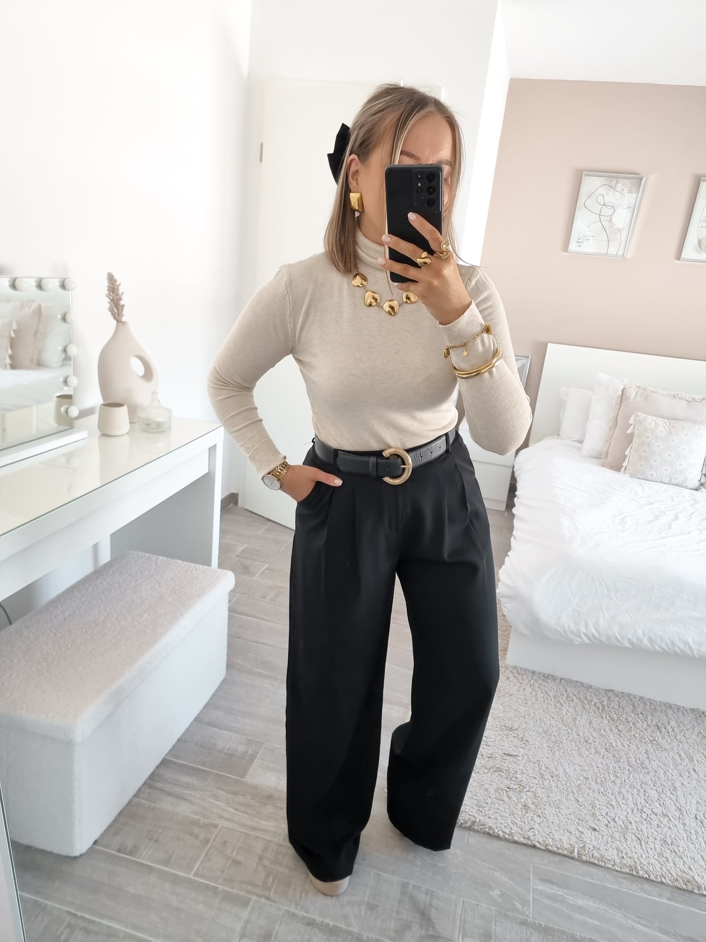 Pantalon taille haute