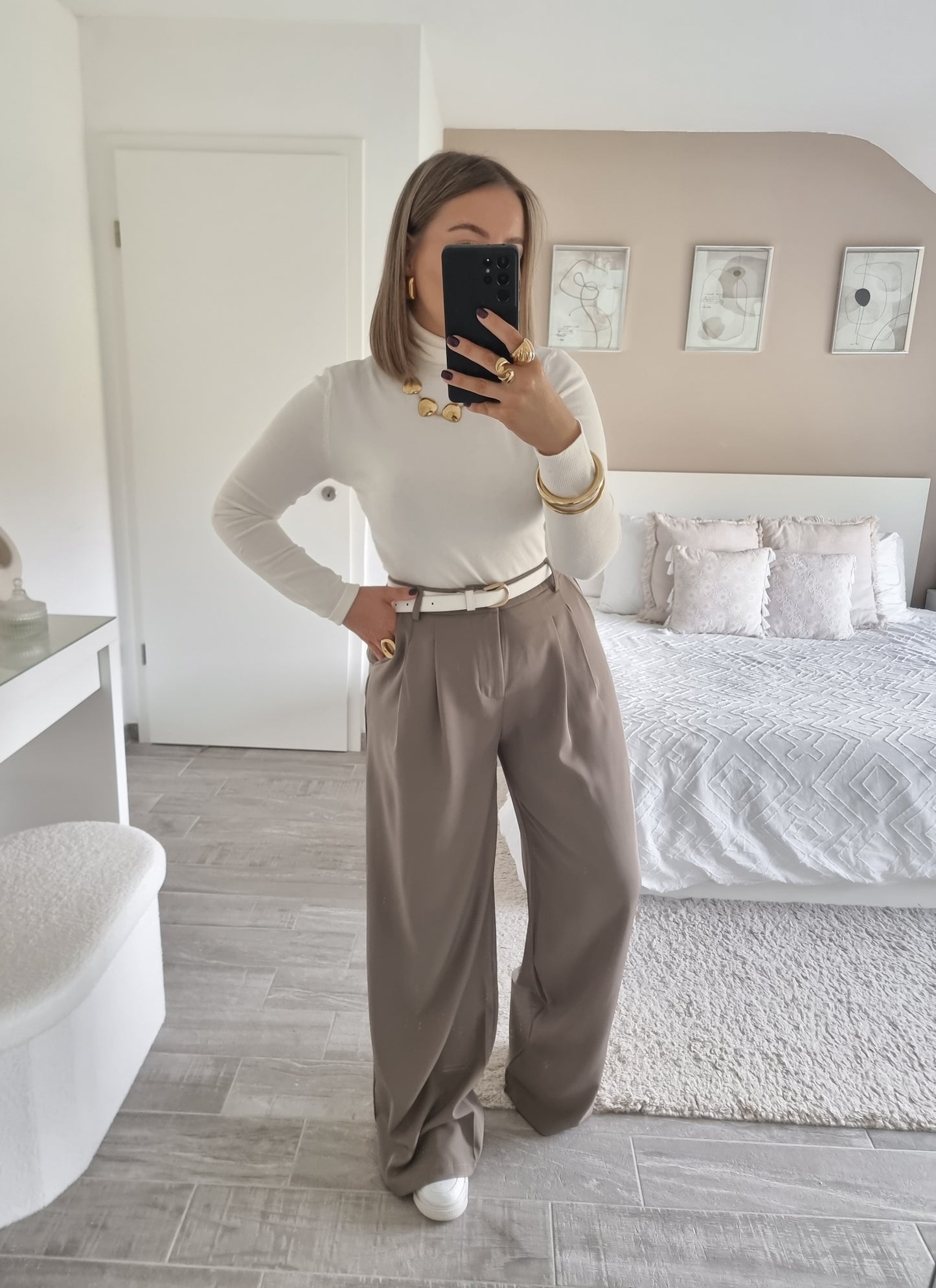 Pantalon taille haute