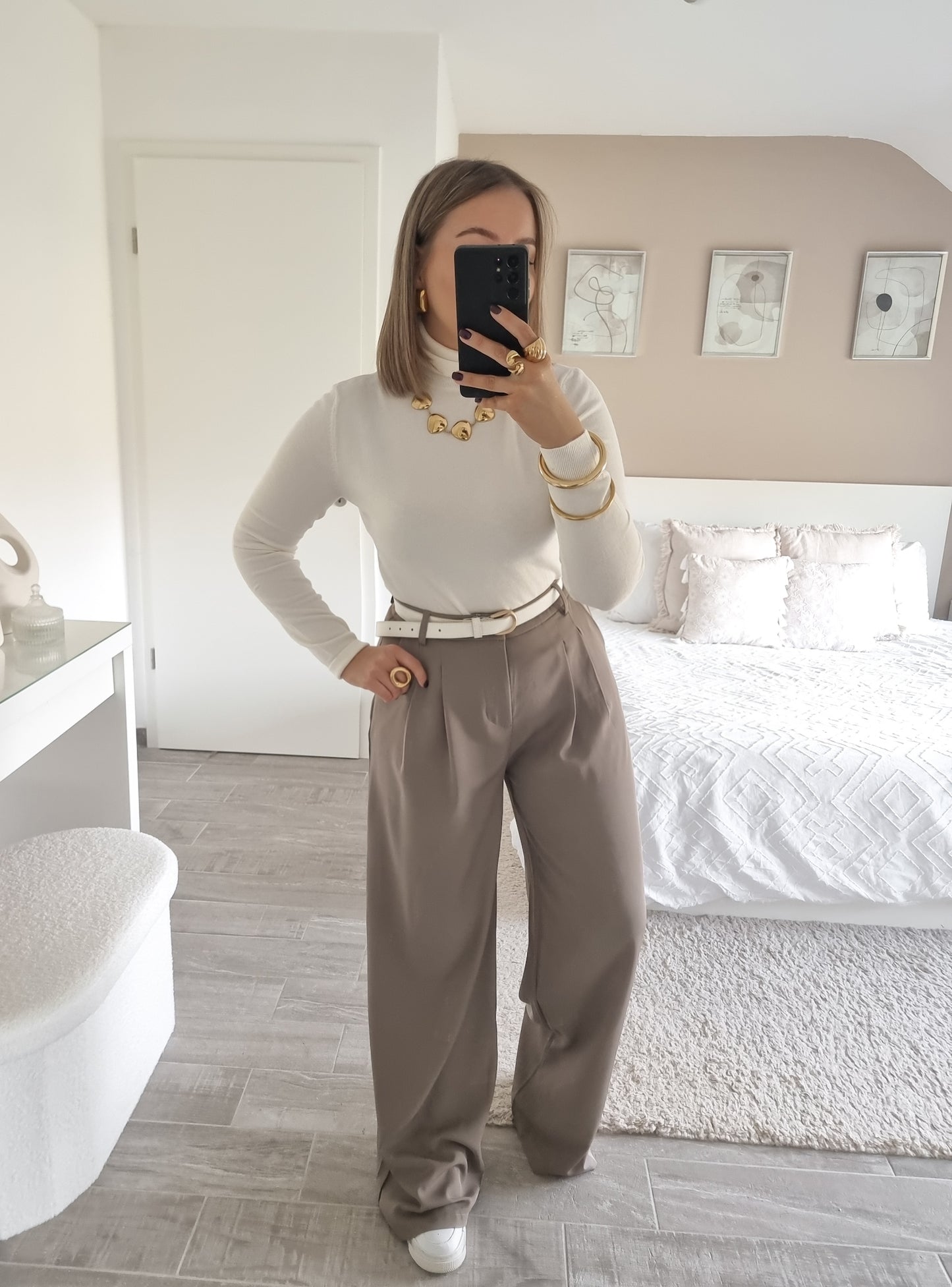 Pantalon taille haute